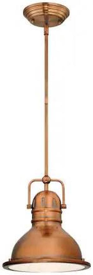WESTINGHOUSE 63084A One-Light LED Mini Pendant Boswell Wshd Copper Frstd