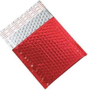 PARTNERS BRAND GBM0706R Glamour Bubble Mailers, 7" x 6 3/4", Red, 72/Case