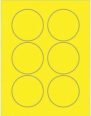TAPE LOGIC LL195YE Tape Logic® Fluorescent Circle Laser Labels, 3", Fluorescent