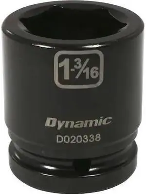 DYNAMIC D020338 3/4" Drive Standard Socket, Black Phosphate, Tools 3/4" Drive 6