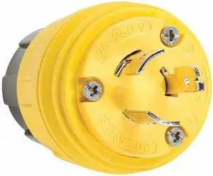LEGRAND 26W08 Watertight Locking Plug,125/250VAC,20A