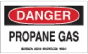 BRADY 60310 Gas Cylinder Label,3 In. H,5 In. W,PK10