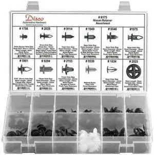 ZORO SELECT 8175 Nissan Retainer Assortment,123 Pc