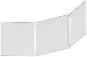 AZAR DISPLAYS 176192-100 Medium Tri Fold Clear Acrylic Plexiglass Shield PPE