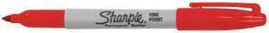 SHARPIE MK301RD Sharpie Fine Point Permanent Markers, Red, PK12