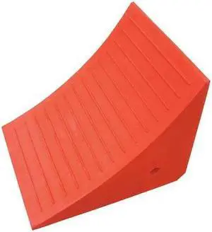ZORO SELECT 1GUL6 Wheel Chock,14 1/2 In W,14 1/4 In H,Orng