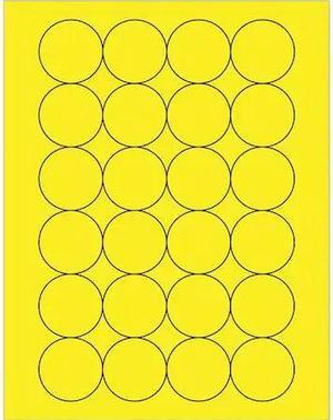 TAPE LOGIC LL196YE Tape Logic® Fluorescent Circle Laser Labels, 1 2/3",