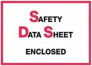 Tape Logic PL495 6 .5 x 5 in. 2 Mil Poly Printed Clear Safety Data Sheet Enclosed SDS Envelopes
