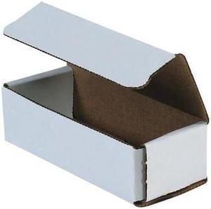PARTNERS BRAND MRX2L Corrugated Mailers, 6" x 2 1/2" x 1 3/4", White, 50/Bundle