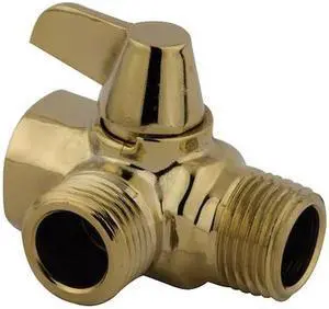 SHOWERSCAPE K160A2 Shower Arm Diverter, Polished Brass, Shower Arm Mount