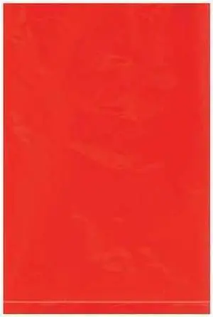 PARTNERS BRAND PB440R Flat Poly Bags, 6" x 9", 2 mil, Red, 1000 PK