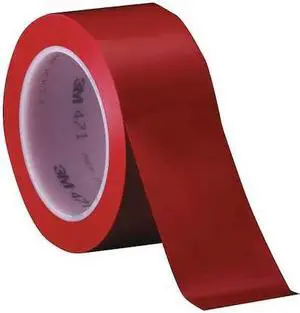 3M 471 Marking Tape,Roll,3In W,108 ft. L,Red