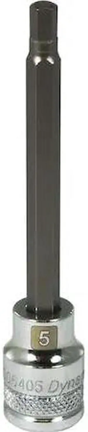 DYNAMIC D006405 Tools 3/8" Drive Metric Hex Head, 5mm Long Bit, Chrome Finish