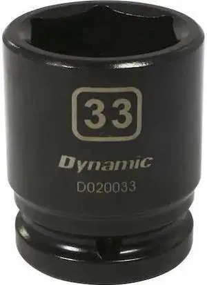 DYNAMIC D020033 3/4" Drive Standard Socket, Black Phosphate, Tools 3/4" Drive 6