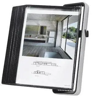 Tarifold V714527 VEO Wall Reference System - 10 Panels with Black Borders - Black Base
