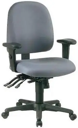 OFFICE STAR 43808-226 Fabric Desk Chair, 3-1/2", Adjustable Arms, Gray