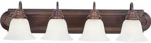 MAXIM LIGHTING 8014MROI Essentials 4-Light 30" Wide Oil Rubbed Bronze Vanity MAXIM LIGHTING 8014MROI Essentials 4-Light 30" Wide Oil Rubbed Bronze Vanity