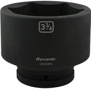 DYNAMIC D025394 1" Drive Standard Socket, Black Phosphate, Tools 3-3/4" X 1"