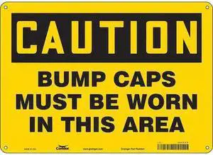 CONDOR 466K44 Safety Sign, 10 in Height, 14 in Width, Aluminum, Horizontal