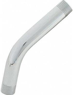 ZORO SELECT 15055 Brass Shower Arm,8" L,Chrome Finish