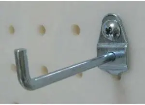 ZORO SELECT 5TPD1 Single Rod Pegboard Hook,2-3/4 In,PK10