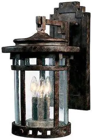 MAXIM 40034CDSE Santa Barbara VX 3-Light 9" Wide Sienna Outdoor Wall Sconce