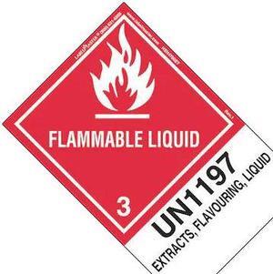 LABELMASTER HSN4700ETR Flammable Liquid Label,UN1197,PK500, HSN4700ET