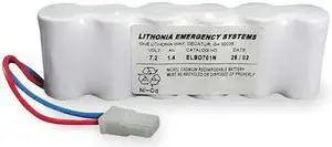 LITHONIA LIGHTING ELB0701N Battery,Nickel Cadmium,7.2V,1.4A/HR.