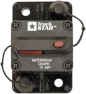 BUYERS PRODUCTS CB50PB Automotive Circuit Breaker, CB Series, 50 A
