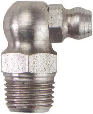 WESTWARD 52PA05 Grease Fitting,90 Deg.,SS,27/32" L,PK10