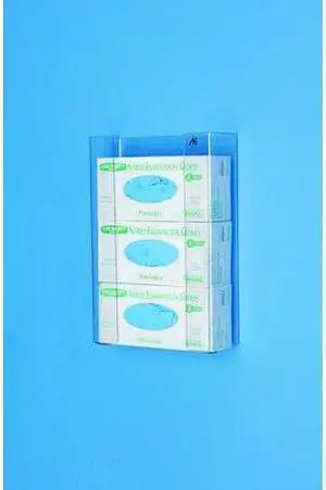 ZORO SELECT 3RZT1 Glove Dispenser, PETG, Holds (3) Boxes ,Clear ,16.25 X 10.75
