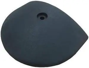 ZORO SELECT 29NH36 Speed Bump End Cap,12in.W,9in.L,Rubber