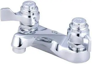 CENTRAL BRASS 1167-AV Self-Close Two Handle Bathroom Faucet, NPSM, Centerset,