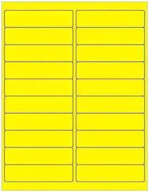 TAPE LOGIC LL177YE Tape Logic Rectangle Laser Labels, 4" x 1", Fluorescent