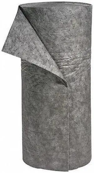 SPILLTECH GRL150H Sorbent Roll, 54 gal, 30 in x 150 ft, Universal, Gray,