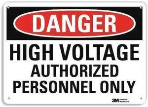 LYLE U1-1027-RA_10X7 Danger Sign,10x7 In.,English, U1-1027-RA_10X7