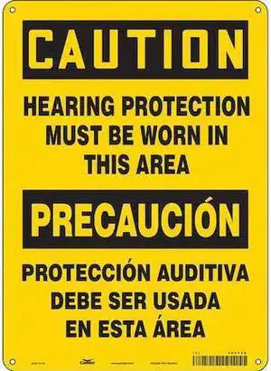 CONDOR 465Y29 Safety Sign, 14 in Height, 10 in Width, Polyethylene, Vertical