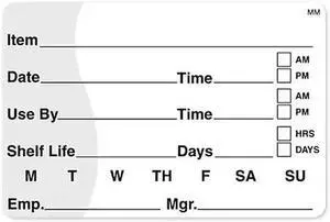 DAYMARK 110342 Shelf Life Label,2 In. H,PK500