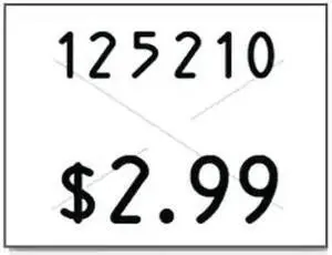 GARVEY 90949 Pricing Label Kit,2-Line,White,PK3