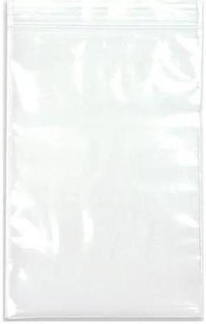 ZORO SELECT 3CUA2 Reclosable Poly Bag, Zip Seal, 24 in L, 14 in W, 4 mil Thick,