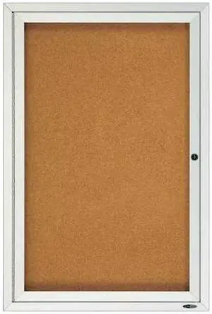 QUARTET 2121GGS Enclosed Outdoor Bulletin Board 24 x 36", 1 Door