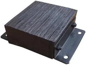 ZORO SELECT 26W574 Dock Bumper,12x4-1/2x16 In.,Rubber