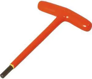 GRAY TOOLS 68616-I 1/4" S2 T-handle Hex Key, 1000V Insulated