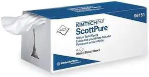 KIMTECH 06151 Prep Critic Task Wipe Dispos LowLint Wipe WHT 8/Cs