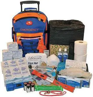 LIFESECURE 10850 Emergency Kit, Nylon 146 Components, 30 People Served