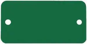 C.H. HANSON 43099 Blank Tag, Aluminum, 2 in H x 4 in W, Green, Rectangle, 5 PK