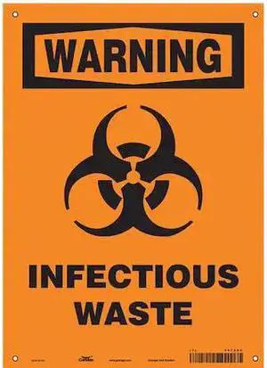 CONDOR 447X65 Safety Sign, 14 in Height, 10 in Width, Aluminum, Vertical