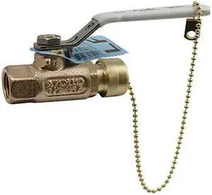 APOLLO VALVES 70LF104HC 3/4" FNPT x Hose Cap Bronze Ball Valve Inline