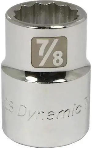 DYNAMIC D022428 3/4" Drive, 7/8" SAE Socket, 12 Points