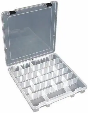FLAMBEAU T9101 4 to 40 Adjustable Compartment Box, 14"L x 15"W